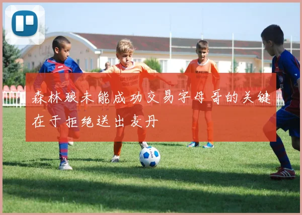 森林狼未能成功交易字母哥的关键在于拒绝送出麦丹
